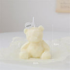 Handmade Scented Candles Creative Teddy Dog Candles Cute Bear Birthday Candles Bear Shaped Cool Candles Scented Funky Candles Aesthetic Candles Birthday Cake Decoration Cake Topper Decor For Baby ShoweAromatherapy Teddy Bear Shape Candle Gift Stevvex