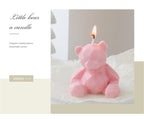 Handmade Scented Candles Creative Teddy Dog Candles Cute Bear Birthday Candles Bear Shaped Cool Candles Scented Funky Candles Aesthetic Candles Birthday Cake Decoration Cake Topper Decor For Baby ShoweAromatherapy Teddy Bear Shape Candle Gift Stevvex