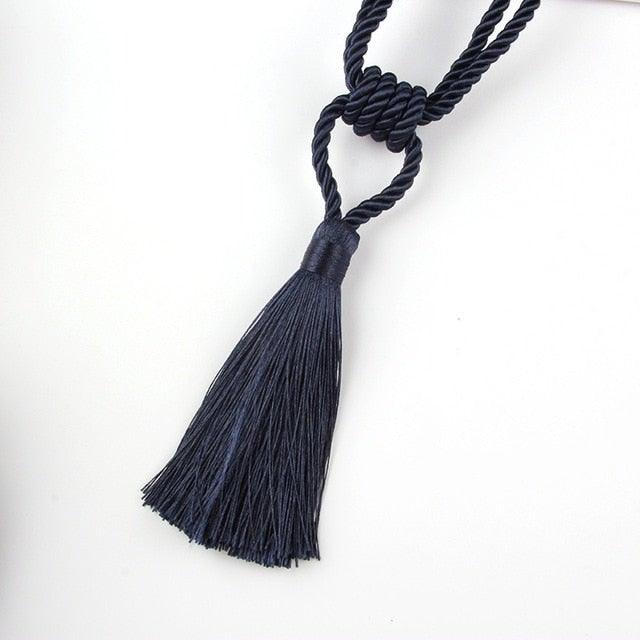 Handmade Tassel Curtain Tieback Room Accessories Gold Curtain Buckle Rope Home Decoration Holdback Window Fringe Curtain Tiebacks Hand-Woven Holdbacks Home Decorative Tassels Tiebacks Stevvex