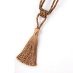 Handmade Tassel Curtain Tieback Room Accessories Gold Curtain Buckle Rope Home Decoration Holdback Window Fringe Curtain Tiebacks Hand-Woven Holdbacks Home Decorative Tassels Tiebacks Stevvex