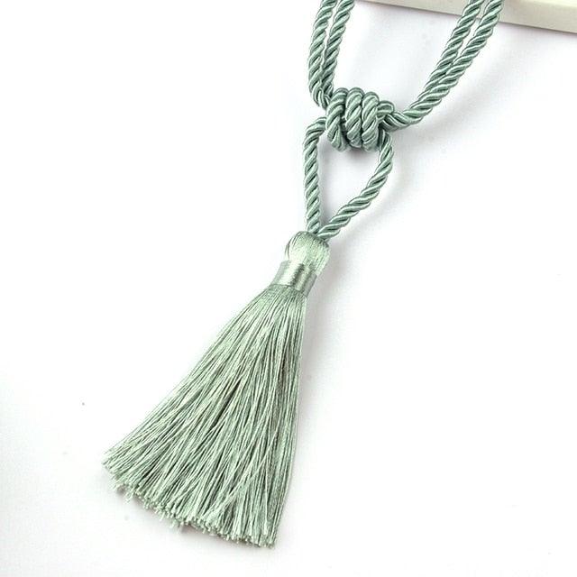 Handmade Tassel Curtain Tieback Room Accessories Gold Curtain Buckle Rope Home Decoration Holdback Window Fringe Curtain Tiebacks Hand-Woven Holdbacks Home Decorative Tassels Tiebacks Stevvex