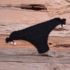 Handmade Vintage Crochet Bikinis Knitted Cotton Swimwear Women's Crochet Swimsuit Two Pieces Bathing Suits Bikini Swimsuit Top Bottom Bandage Modern Women Beachwear For Summer Stevvex