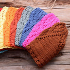 Handmade Vintage Crochet Bikinis Knitted Cotton Swimwear Women's Crochet Swimsuit Two Pieces Bathing Suits Bikini Swimsuit Top Bottom Bandage Modern Women Beachwear For Summer Stevvex