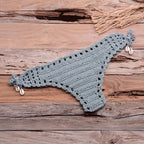 Handmade Vintage Crochet Bikinis Knitted Cotton Swimwear Women's Crochet Swimsuit Two Pieces Bathing Suits Bikini Swimsuit Top Bottom Bandage Modern Women Beachwear For Summer Stevvex