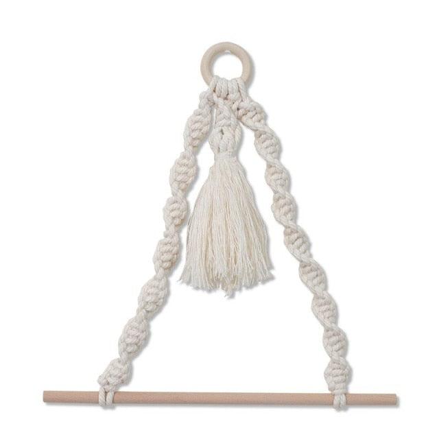 Handmade Wall Art Home Wall Decor Woven Hanging Tapestry Tassel Wind Chimes Wall Hanging Ornaments  Hand Macrame Wall  For Wall Wedding Living Room Gallery Patio Apartment Yard Decor Stevvex