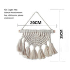 Handmade Wall Art Home Wall Decor Woven Hanging Tapestry Tassel Wind Chimes Wall Hanging Ornaments  Hand Macrame Wall  For Wall Wedding Living Room Gallery Patio Apartment Yard Decor Stevvex