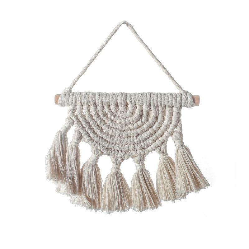 Handmade Wall Art Home Wall Decor Woven Hanging Tapestry Tassel Wind Chimes Wall Hanging Ornaments  Hand Macrame Wall  For Wall Wedding Living Room Gallery Patio Apartment Yard Decor Stevvex