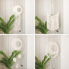 Handmade Wall Art Home Wall Decor Woven Hanging Tapestry Tassel Wind Chimes Wall Hanging Ornaments  Hand Macrame Wall  For Wall Wedding Living Room Gallery Patio Apartment Yard Decor Stevvex