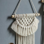 Handmade Wall Art Home Wall Decor Woven Hanging Tapestry Tassel Wind Chimes Wall Hanging Ornaments  Hand Macrame Wall  For Wall Wedding Living Room Gallery Patio Apartment Yard Decor Stevvex