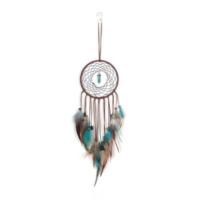 Handmade White Feather Dream Catcher Wind Chimes Hanging Ornaments Ceiling Decor Room Dream Net  Hanging Craft Gift Car Ornament Ribbons Feathers Wrapped Lights For Bedroom Decor Wedding Decorations Stevvex