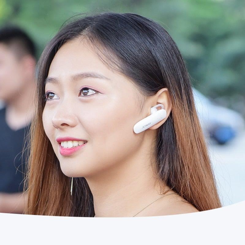 Handsfree Wireless Bluetooth Mini Headset Noise-canceling Fashion Wireless Earphone Mobile Phone Simple Design Clear Sound Quality Long Wireless Range Business Bluetooth Earpiece in Ear Lightweight Earphones With Mic For Cell Phones For Office Driving Stevvex