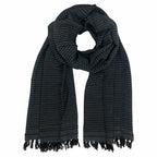 Handwoven Ethiopian Cotton Stripe Wrap Scarf Oversized