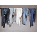 Handwoven Ethiopian Cotton Stripe Wrap Scarf Oversized