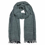 Handwoven Ethiopian Cotton Stripe Wrap Scarf Oversized