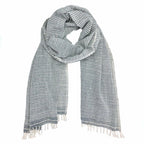 Handwoven Ethiopian Cotton Stripe Wrap Scarf Oversized