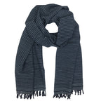 Handwoven Ethiopian Cotton Stripe Wrap Scarf Oversized