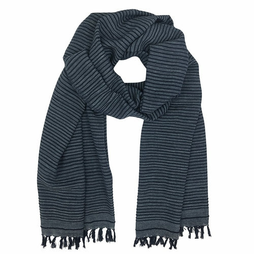 Handwoven Ethiopian Cotton Stripe Wrap Scarf Oversized