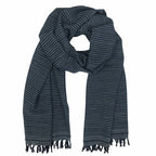 Handwoven Ethiopian Cotton Stripe Wrap Scarf Oversized