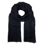 Gauze Linen Scarf Handwoven Airy Lightweight Raw Eyelash Fringe 5 Colors BandsCo Straps