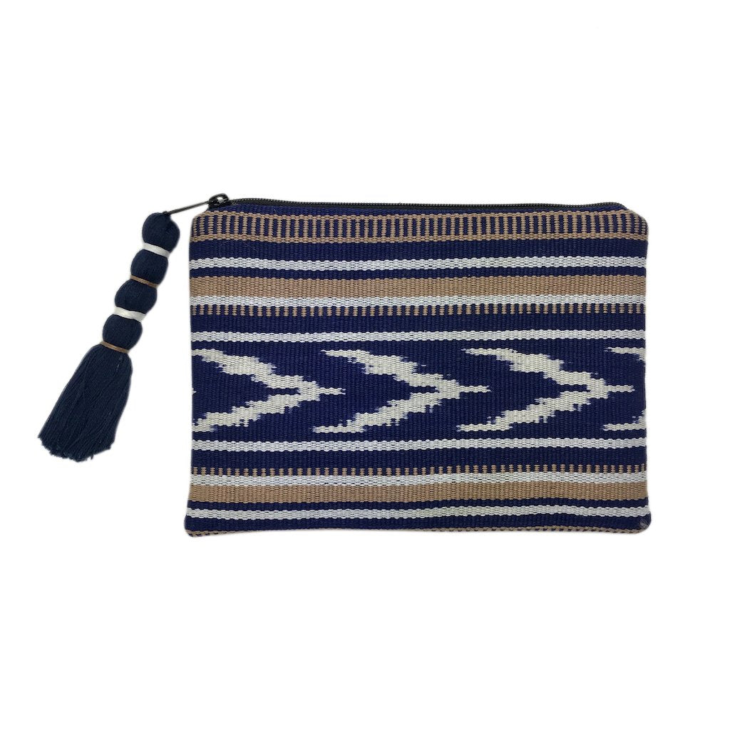 Ikat Backstrap Clutch Handwoven Guatemalan Tribal Weave Foldover Coin Purse BandsCo Straps