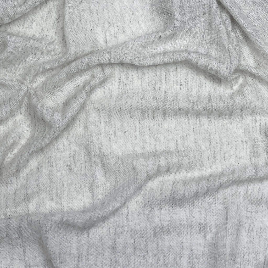 Handwoven Wool Scarf Marled Dot Gray Eyelash Fringe All-Season Soft BandsCo Straps