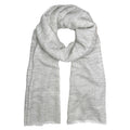 Handwoven Wool Scarf Marled Dot Gray Eyelash Fringe All-Season Soft BandsCo Straps