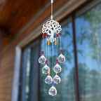 Hanging Crystal With Ball Prism Rainbow Maker Tree of Life Decor For Garden Window Rainbow Maker with Chain for Easy Hanging Outdoor Home Kids Room Window Stevvex