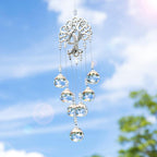 Hanging Crystal With Ball Prism Rainbow Maker Tree of Life Decor For Garden Window Rainbow Maker with Chain for Easy Hanging Outdoor Home Kids Room Window Stevvex
