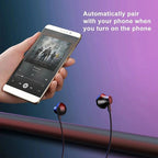 Hanging Neck Bluetooth 5.0 Wireless Sports Headset Ear Headset Bluetooth Headphones Earbuds Earphone With Microphone For Bluetooth Over Ear Headphones, Wireless 5.0/Wired Headset, 55Hrs Playtime, Hi-Fi Stereo Deep Bass, Soft Earmuffs & Light Weight Stevvex