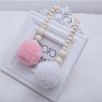 Hanging Nordic Wooden Beads Ornament Double Star Moon Kids Room Decoration Baby Crib Tent Hanging Pendant Wall Decor Photography Props Baby Mobile For Crib Moon and Stars Baby Nursery Ceiling Crib Mobile Kids Room Hanging Decor Stevvex