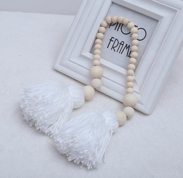 Hanging Nordic Wooden Beads Ornament Double Star Moon Kids Room Decoration Baby Crib Tent Hanging Pendant Wall Decor Photography Props Baby Mobile For Crib Moon and Stars Baby Nursery Ceiling Crib Mobile Kids Room Hanging Decor Stevvex