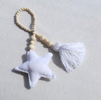Hanging Nordic Wooden Beads Ornament Double Star Moon Kids Room Decoration Baby Crib Tent Hanging Pendant Wall Decor Photography Props Baby Mobile For Crib Moon and Stars Baby Nursery Ceiling Crib Mobile Kids Room Hanging Decor Stevvex