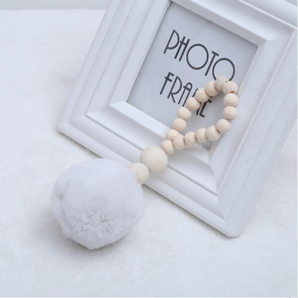 Hanging Nordic Wooden Beads Ornament Double Star Moon Kids Room Decoration Baby Crib Tent Hanging Pendant Wall Decor Photography Props Baby Mobile For Crib Moon and Stars Baby Nursery Ceiling Crib Mobile Kids Room Hanging Decor Stevvex