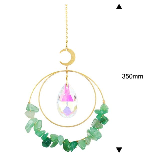 Hanging Sun Catcher Moon Light With Chain Pendant Ornament Crystal Balls  Catcher Wind-chime Rainbow Maker Crystal Hanging  Window Curtain Chandelier Outdoor Garden Home Decor Christmas Day Party Wedding Decoration Stevvex