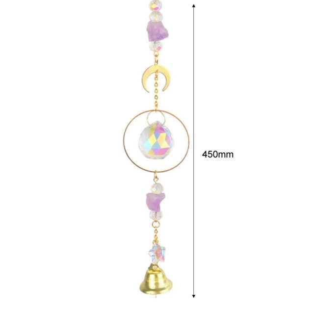 Hanging Sun Catcher Moon Light With Chain Pendant Ornament Crystal Balls  Catcher Wind-chime Rainbow Maker Crystal Hanging  Window Curtain Chandelier Outdoor Garden Home Decor Christmas Day Party Wedding Decoration Stevvex
