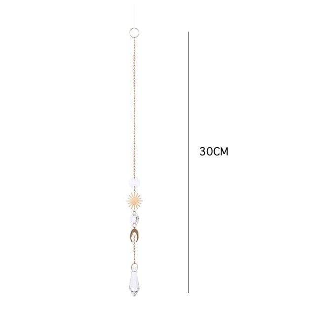 Hanging Sun Catcher Moon Light With Chain Pendant Ornament Crystal Balls  Catcher Wind-chime Rainbow Maker Crystal Hanging  Window Curtain Chandelier Outdoor Garden Home Decor Christmas Day Party Wedding Decoration Stevvex