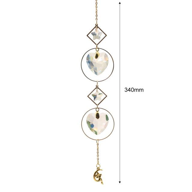 Hanging Sun Catcher Moon Light With Chain Pendant Ornament Crystal Balls  Catcher Wind-chime Rainbow Maker Crystal Hanging  Window Curtain Chandelier Outdoor Garden Home Decor Christmas Day Party Wedding Decoration Stevvex