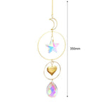 Hanging Sun Catcher Moon Light With Chain Pendant Ornament Crystal Balls  Catcher Wind-chime Rainbow Maker Crystal Hanging  Window Curtain Chandelier Outdoor Garden Home Decor Christmas Day Party Wedding Decoration Stevvex