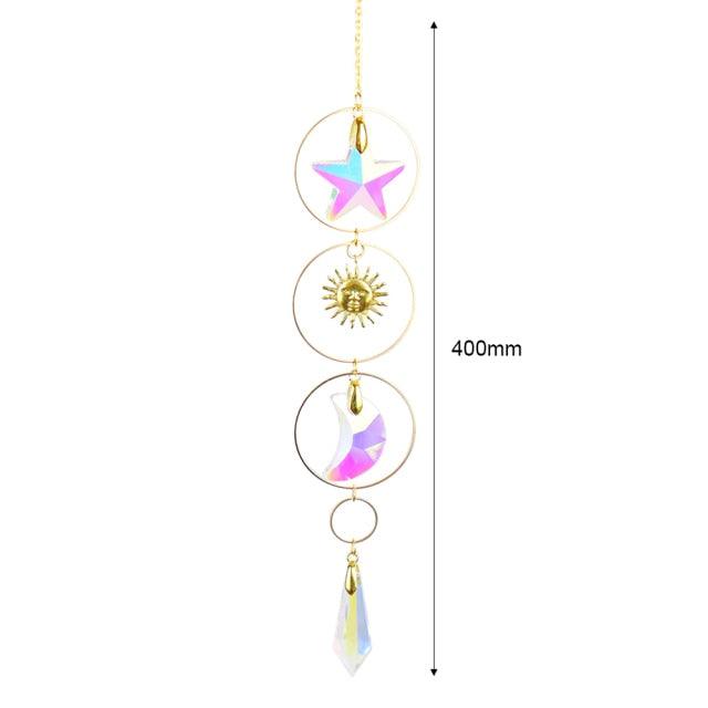 Hanging Sun Catcher Moon Light With Chain Pendant Ornament Crystal Balls  Catcher Wind-chime Rainbow Maker Crystal Hanging  Window Curtain Chandelier Outdoor Garden Home Decor Christmas Day Party Wedding Decoration Stevvex
