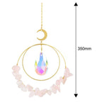 Hanging Sun Catcher Moon Light With Chain Pendant Ornament Crystal Balls  Catcher Wind-chime Rainbow Maker Crystal Hanging  Window Curtain Chandelier Outdoor Garden Home Decor Christmas Day Party Wedding Decoration Stevvex