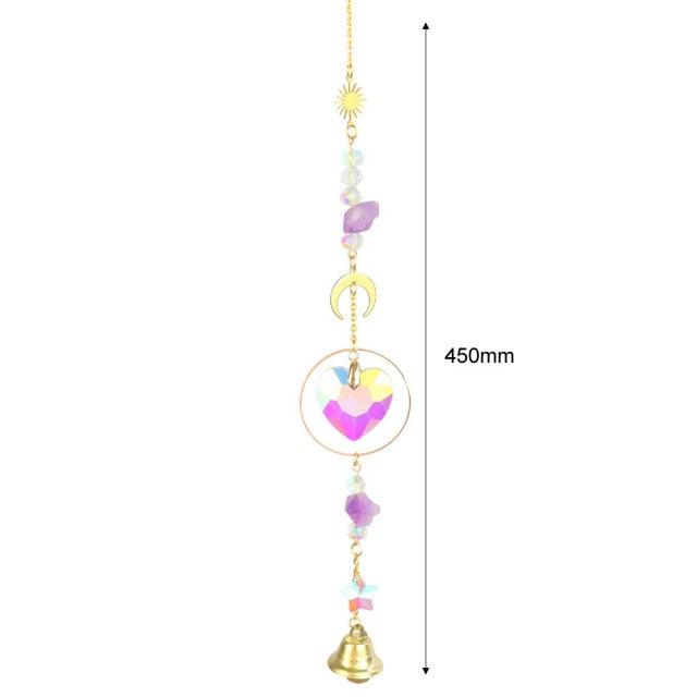 Hanging Sun Catcher Moon Light With Chain Pendant Ornament Crystal Balls  Catcher Wind-chime Rainbow Maker Crystal Hanging  Window Curtain Chandelier Outdoor Garden Home Decor Christmas Day Party Wedding Decoration Stevvex