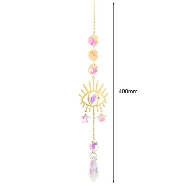 Hanging Sun Catcher Moon Light With Chain Pendant Ornament Crystal Balls  Catcher Wind-chime Rainbow Maker Crystal Hanging  Window Curtain Chandelier Outdoor Garden Home Decor Christmas Day Party Wedding Decoration Stevvex