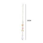 Hanging Sun Catcher Moon Light With Chain Pendant Ornament Crystal Balls  Catcher Wind-chime Rainbow Maker Crystal Hanging  Window Curtain Chandelier Outdoor Garden Home Decor Christmas Day Party Wedding Decoration Stevvex