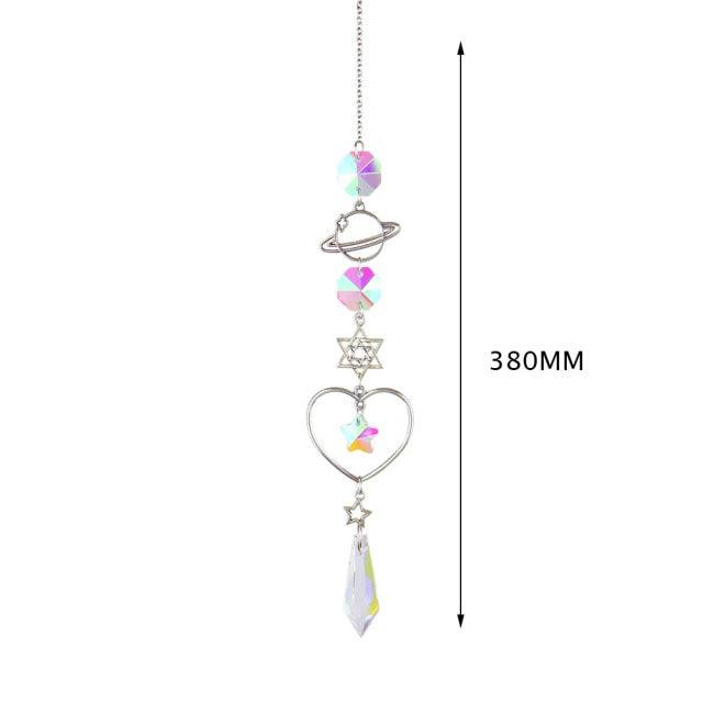 Hanging Sun Catcher Moon Light With Chain Pendant Ornament Crystal Balls  Catcher Wind-chime Rainbow Maker Crystal Hanging  Window Curtain Chandelier Outdoor Garden Home Decor Christmas Day Party Wedding Decoration Stevvex
