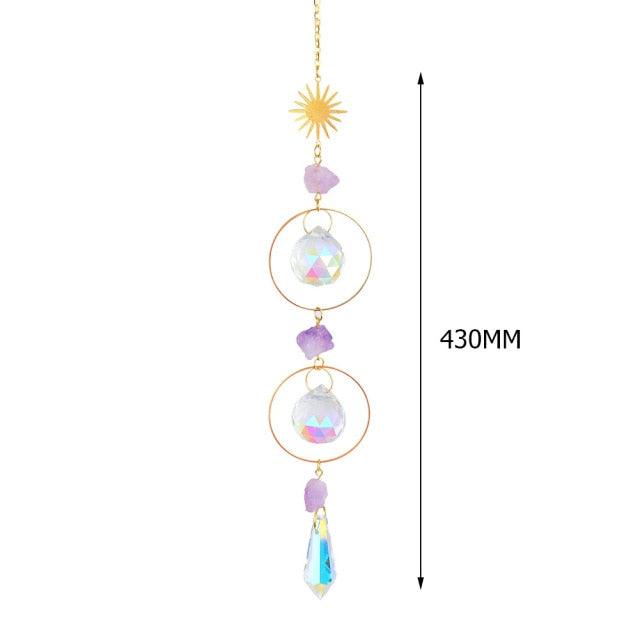 Hanging Sun Catcher Moon Light With Chain Pendant Ornament Crystal Balls  Catcher Wind-chime Rainbow Maker Crystal Hanging  Window Curtain Chandelier Outdoor Garden Home Decor Christmas Day Party Wedding Decoration Stevvex