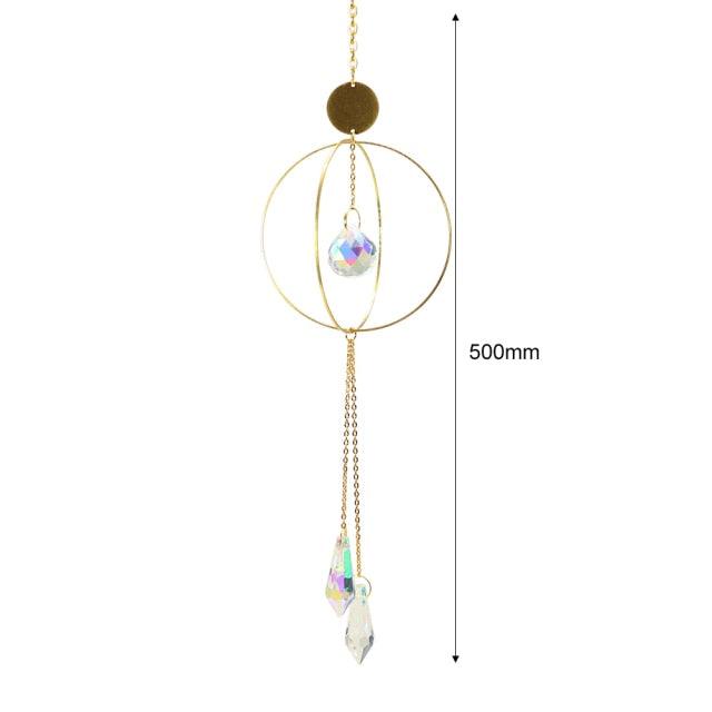 Hanging Sun Catcher Moon Light With Chain Pendant Ornament Crystal Balls  Catcher Wind-chime Rainbow Maker Crystal Hanging  Window Curtain Chandelier Outdoor Garden Home Decor Christmas Day Party Wedding Decoration Stevvex