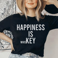 Happiness Is Key Tee Peachy Sunday