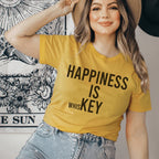Happiness Is Key Tee Peachy Sunday
