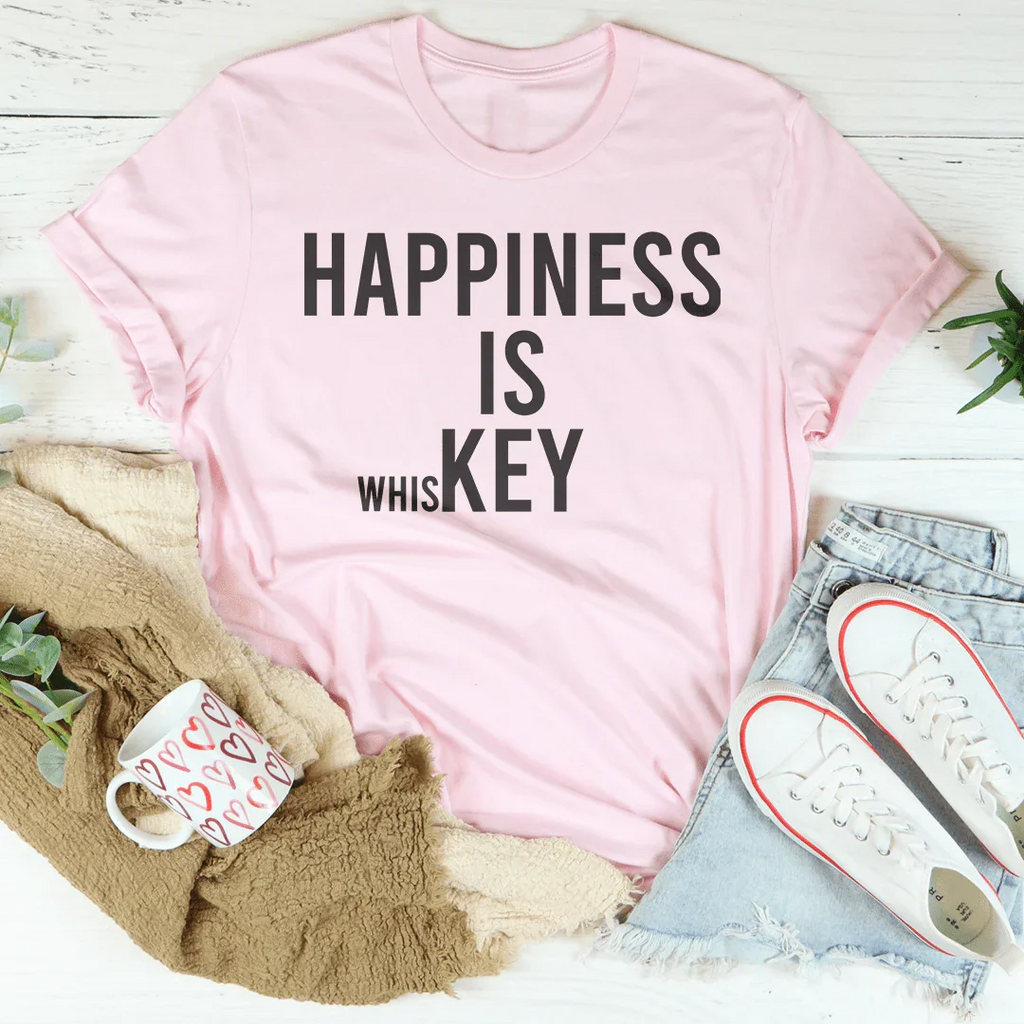 Happiness Is Key Tee Peachy Sunday