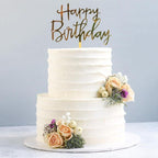 Happy Birthday Cake Topper Gold Cake Topper Acrylic Cake Topper Happy Birthday Cake Topper Cake Decoration Acrylic Letter Cake Toppers Party Supplies Happy Birthday Black Cake Decorations Stevvex